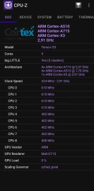 Informace o procesoru z CPU-Z