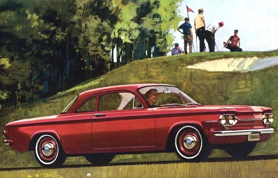 Corvair v provedení kupé byl určený pro samořidiče nebo dvojici – v ideálním případě zamilovanou…