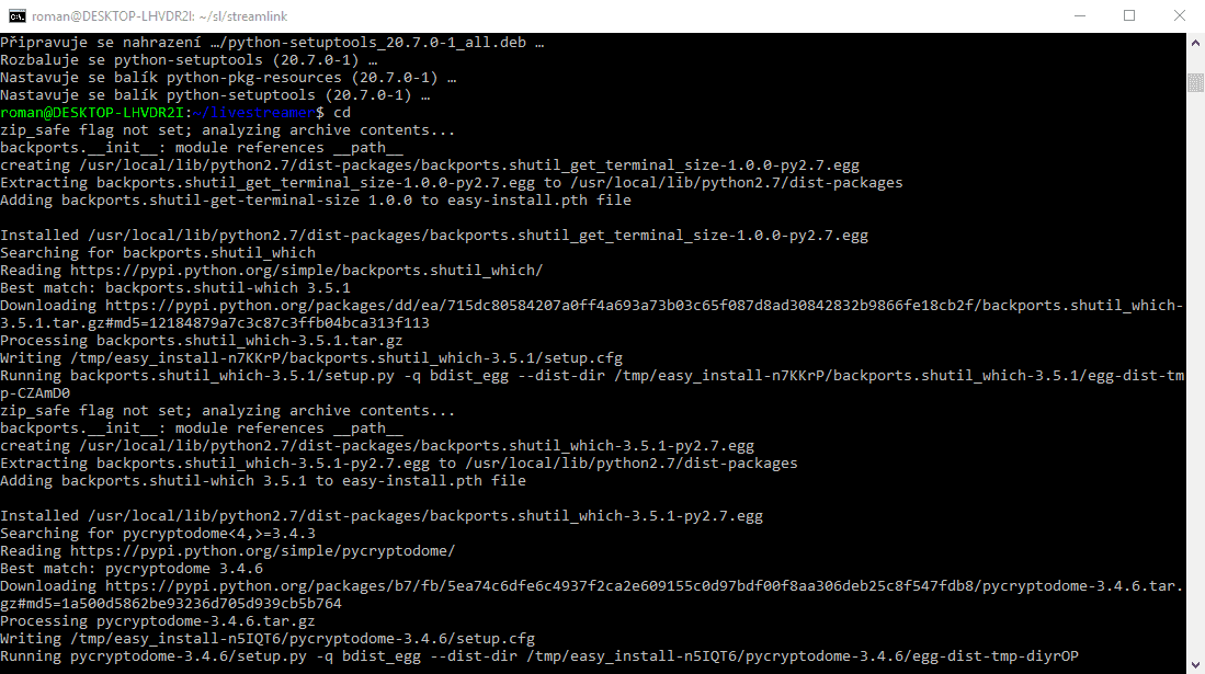 Klonování a sestavení pythonového prográmku.