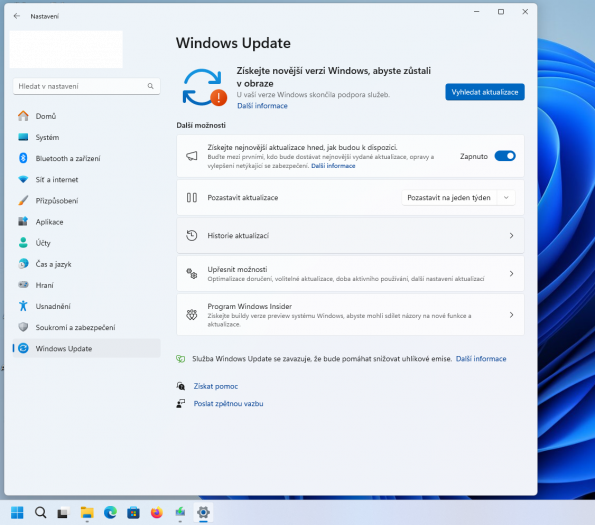 Postup upgradu nepodporovaného počítače na aktuální verzi Windows 11