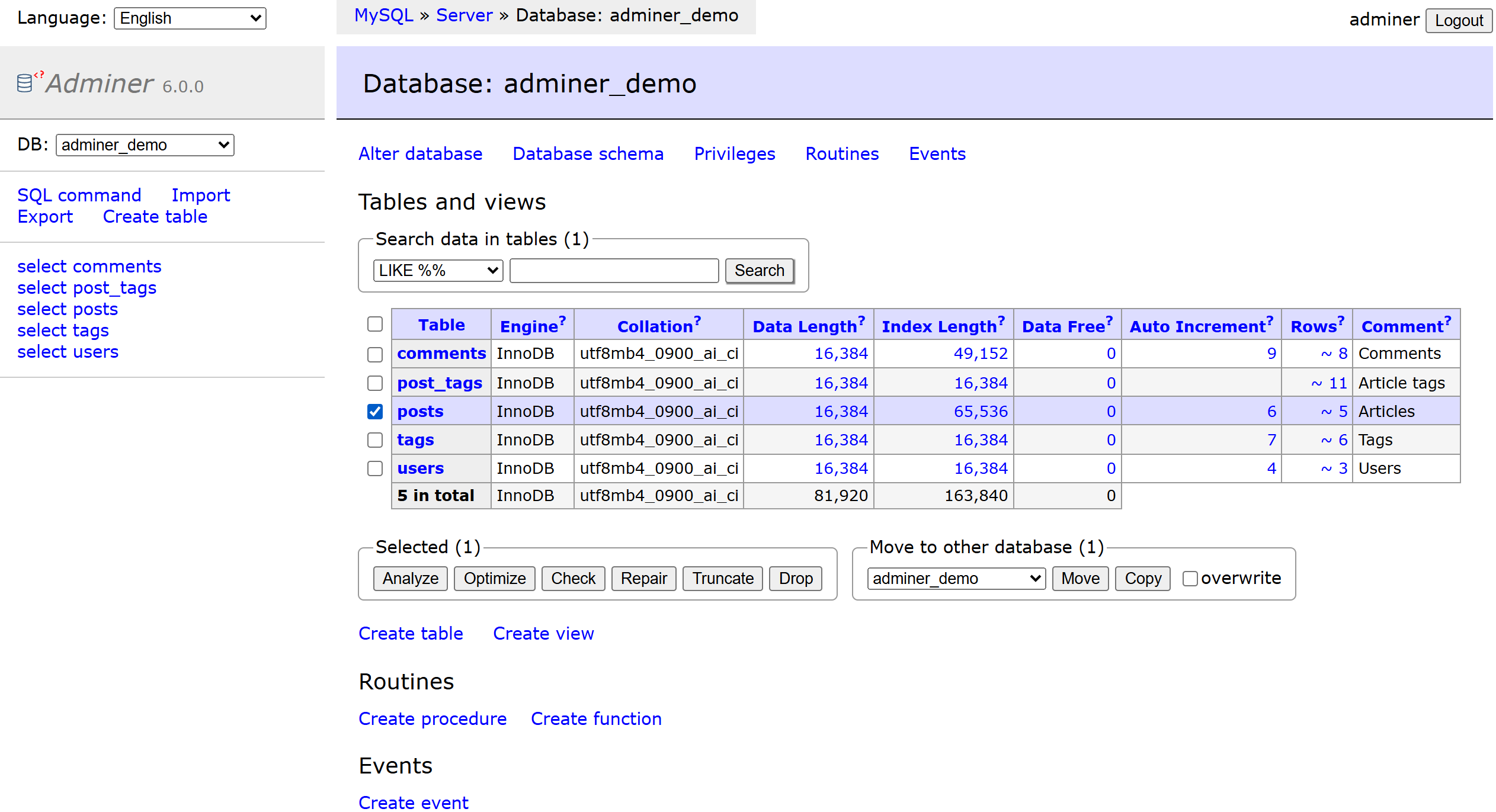 Adminer