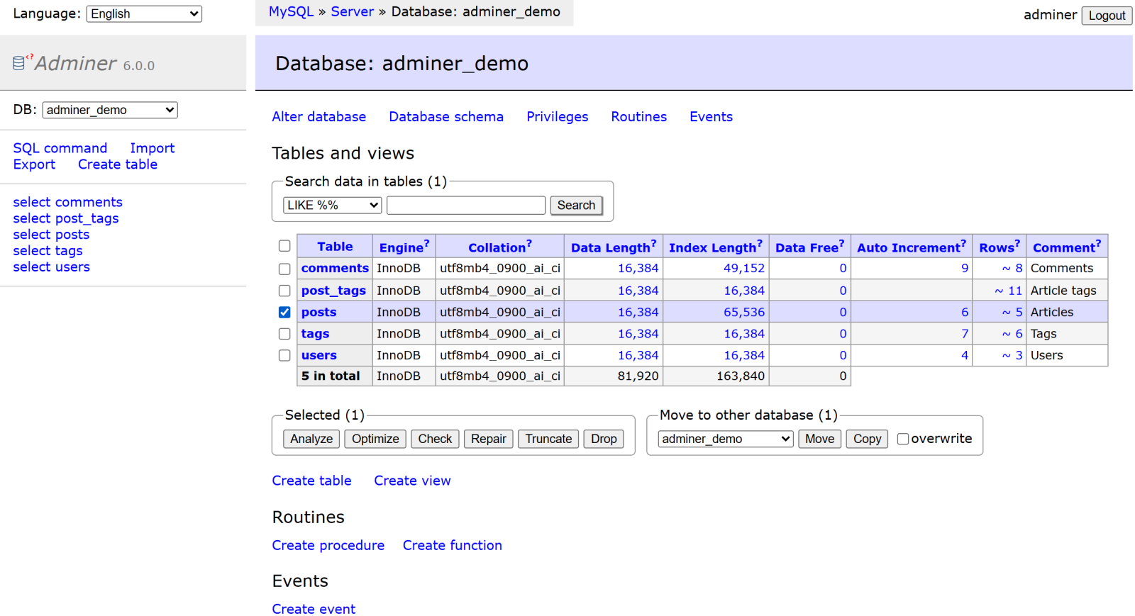 Adminer