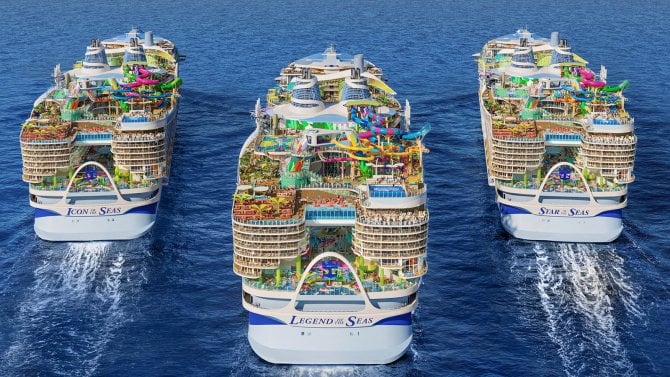 Flotila Royal Caribbean se rozrůstá. K největší výletní lodi světa Icon of the Seas přibyly tři sestry