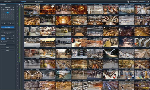 zobrazení 64 kanálů časově