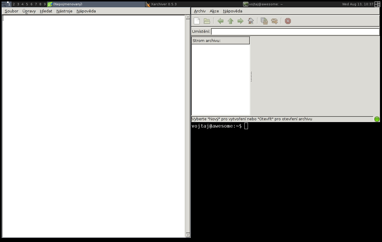Awesome: výchozí stav