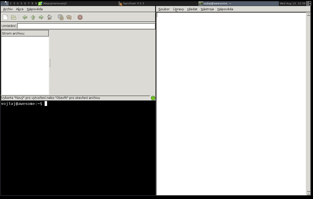 Awesome: výchozí stav