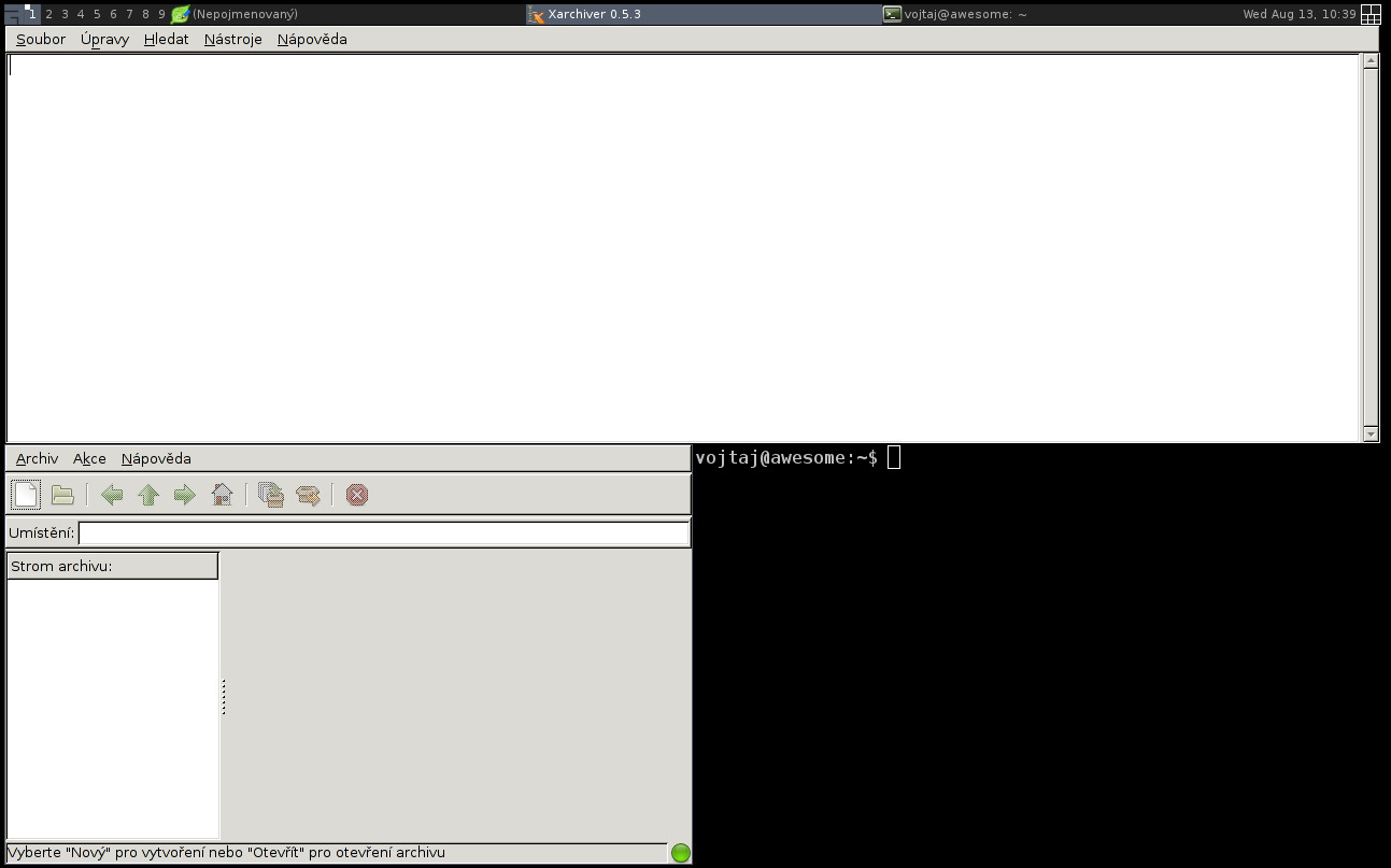 Awesome: výchozí stav