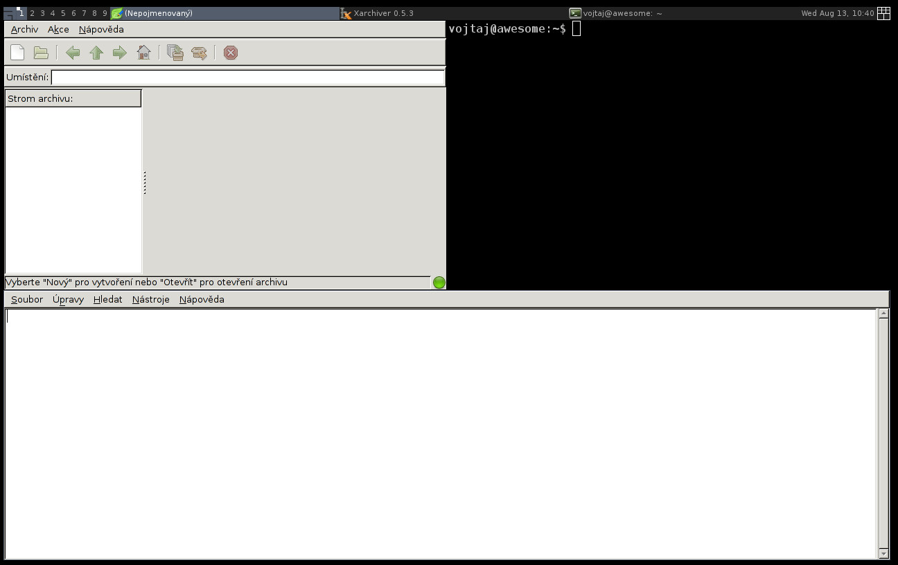 Awesome: výchozí stav