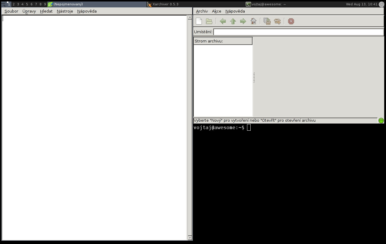Awesome: výchozí stav