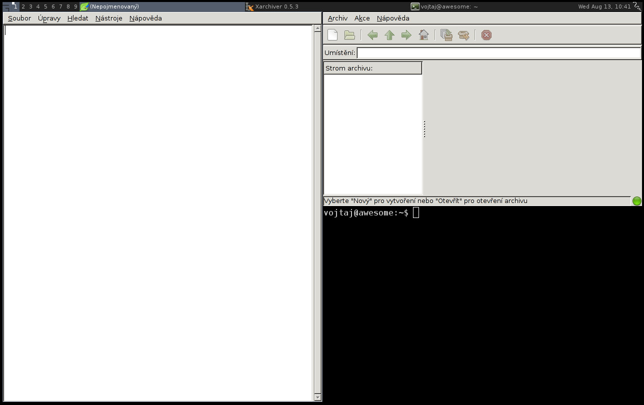 Awesome: výchozí stav