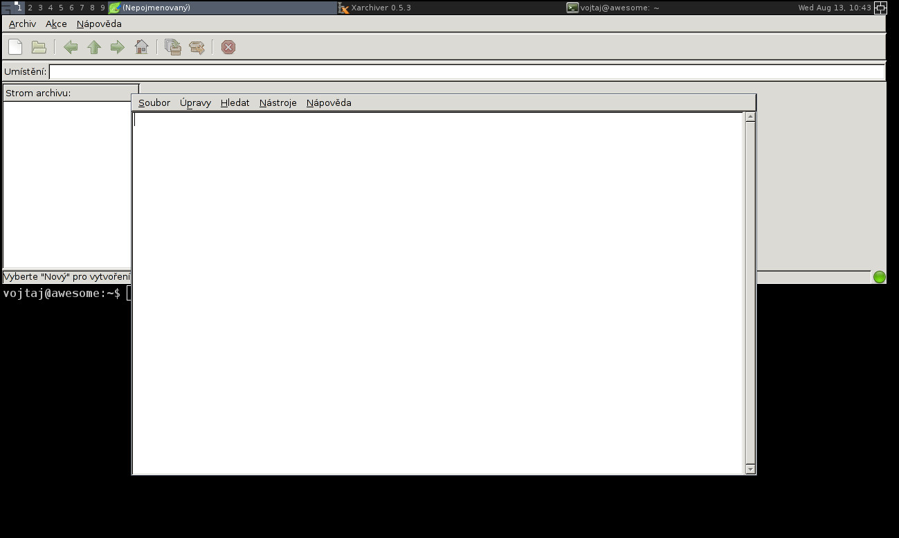 Awesome: výchozí stav