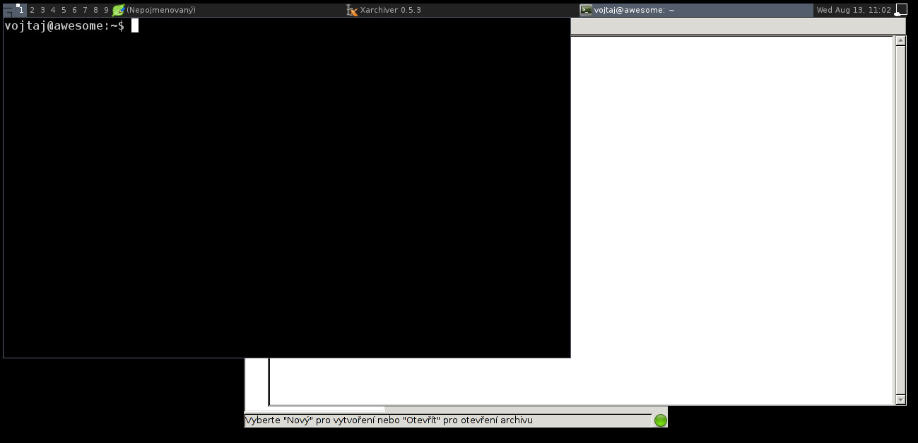 Awesome: výchozí stav