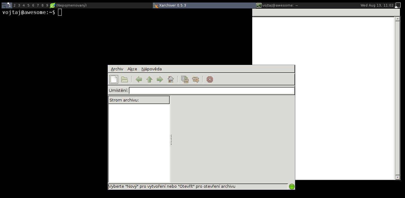 Awesome: výchozí stav
