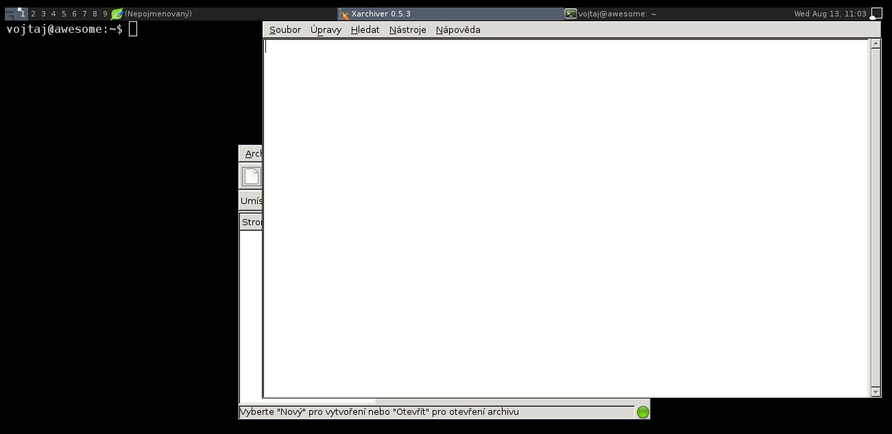 Awesome: výchozí stav