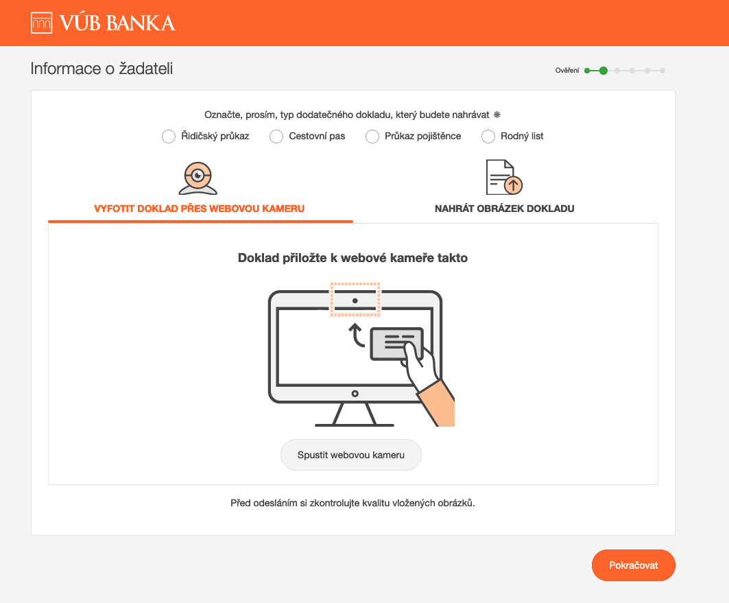 Proces založení finančního produktu "Spořicí účet bez limitů" od Všeobecné úverové banky (15. 11. 2022)