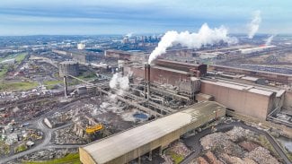 Závod na výrobu oceli společnosti British Steel ve městě Scunthorpe