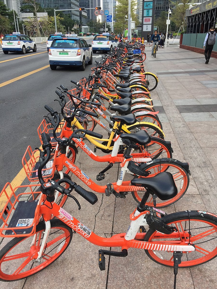 Bike sharing v Číně