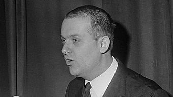 Jan Němec v roce 1967 na studentském filmovém festivalu v Amsterodamu (zdroj: Wikipedia).
