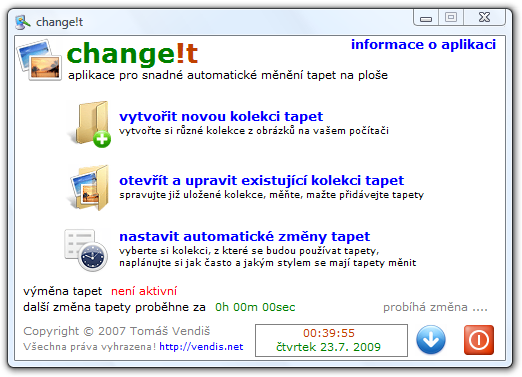 <p>change!t - Tlačítka by programu mnohem více slušela než odkazy</p>