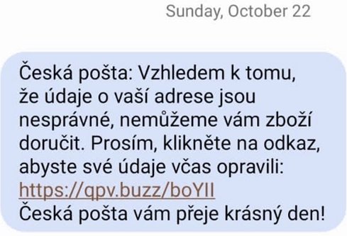 Podvodné zprávy od doručovacích firem