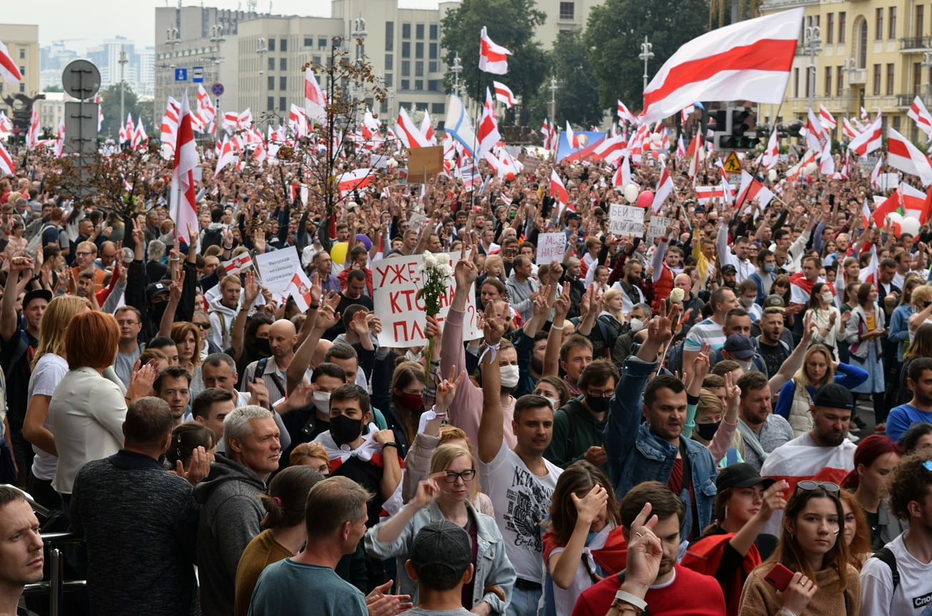 Protivládní demonstrace v Bělorusku