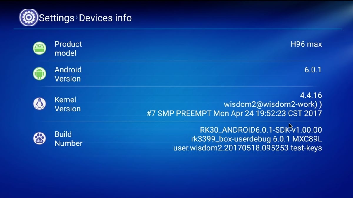 Vlastní UI Rockchip – 2. řada