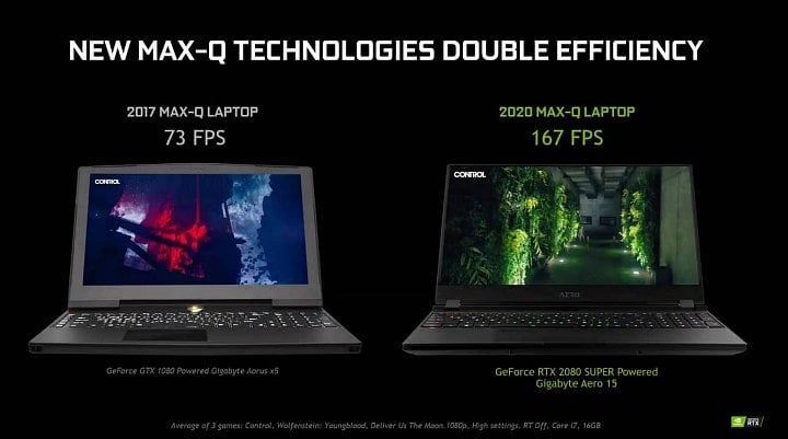 Nvidia Max Q 2020 notebooky s GeForce RTX prezentace 07