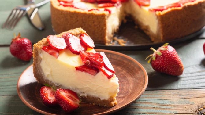 Jahodový cheesecake