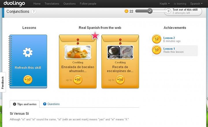 Duolingo - překlad reálného webu