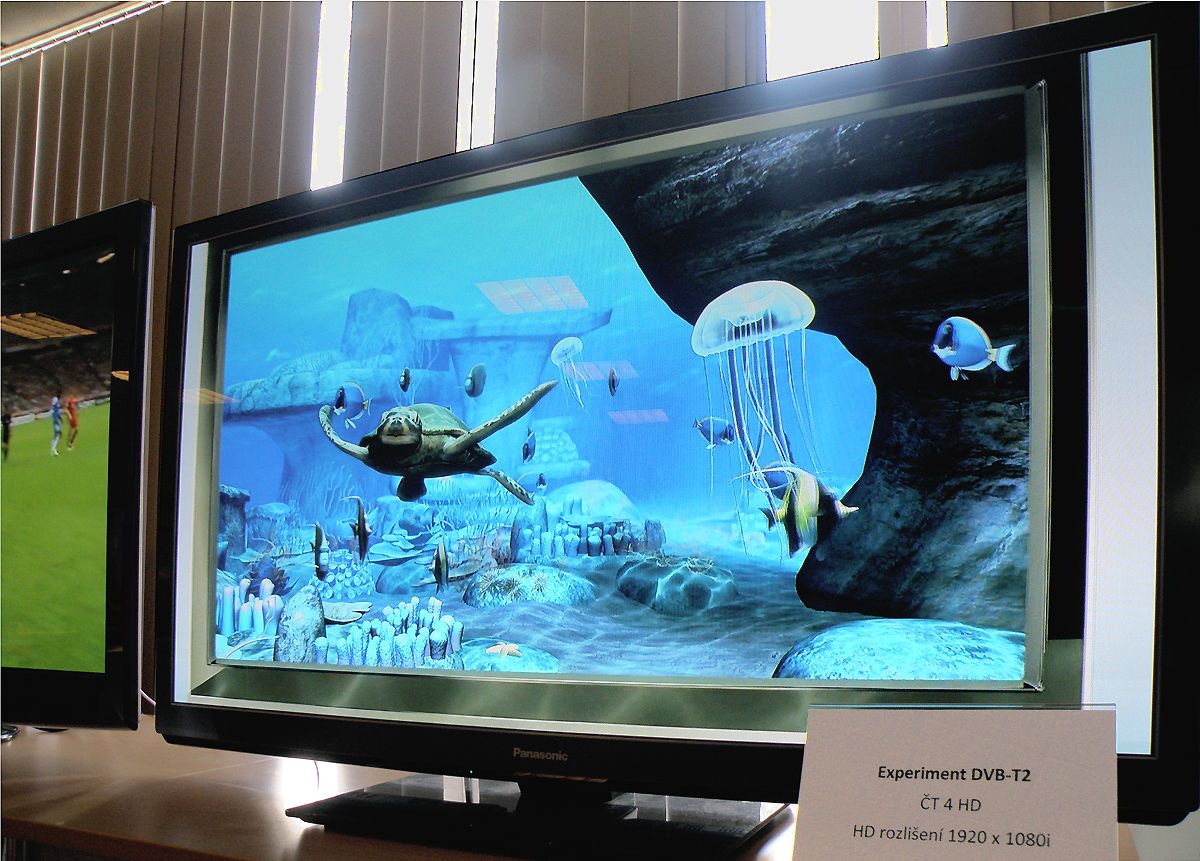 České Radiokomunikace na tiskové konferenci předvedly také praktickou ukázku standardu DVB-T2.