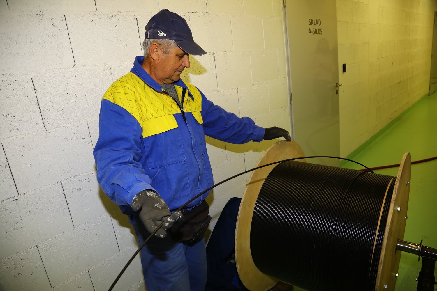 Zafukování optického kabelu