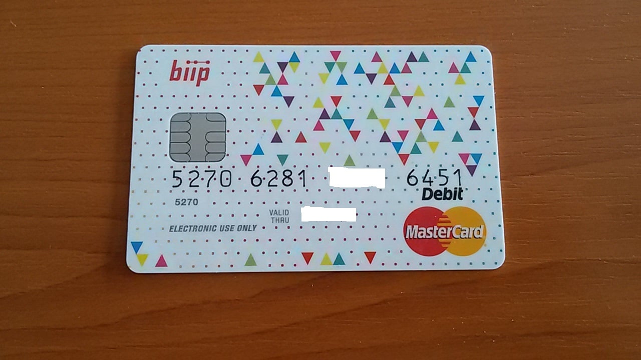 Platební karta biip