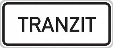 Dopravní značka E 14 Tranzit