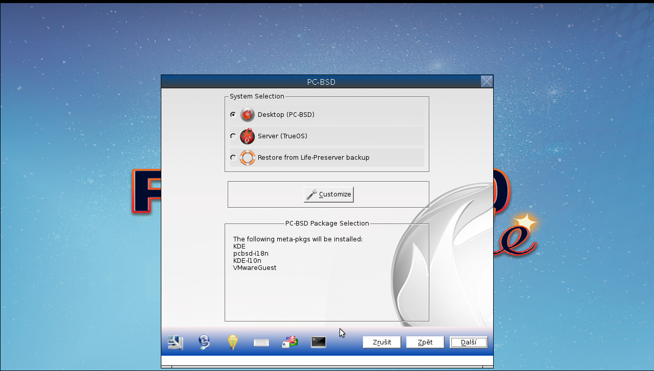 Instalace PC-BSD