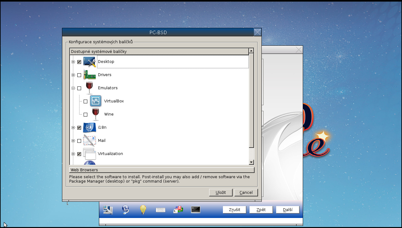 Instalace PC-BSD