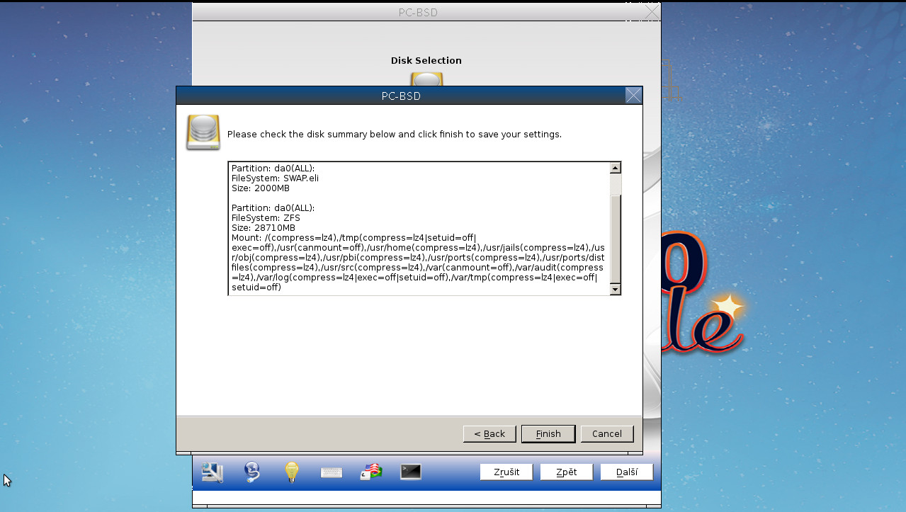 Instalace PC-BSD