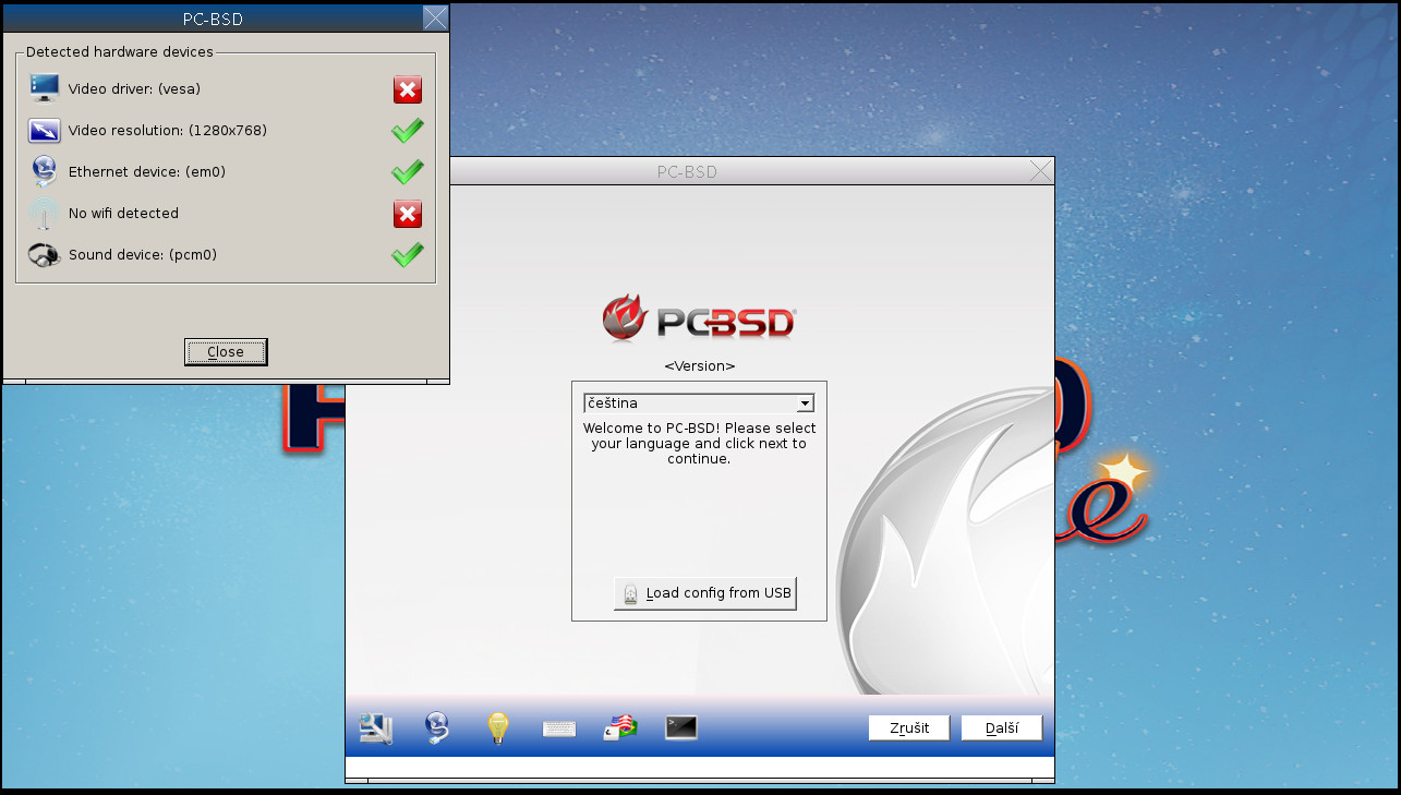Instalace PC-BSD