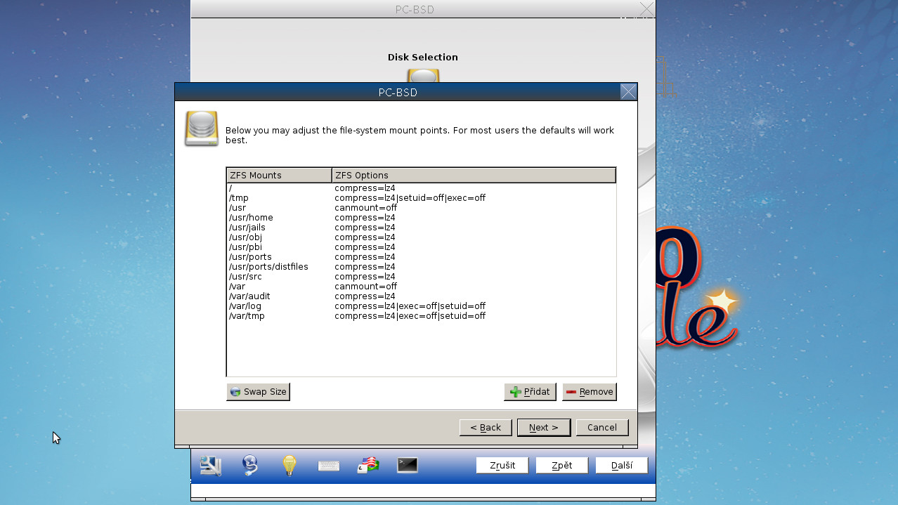 Instalace PC-BSD