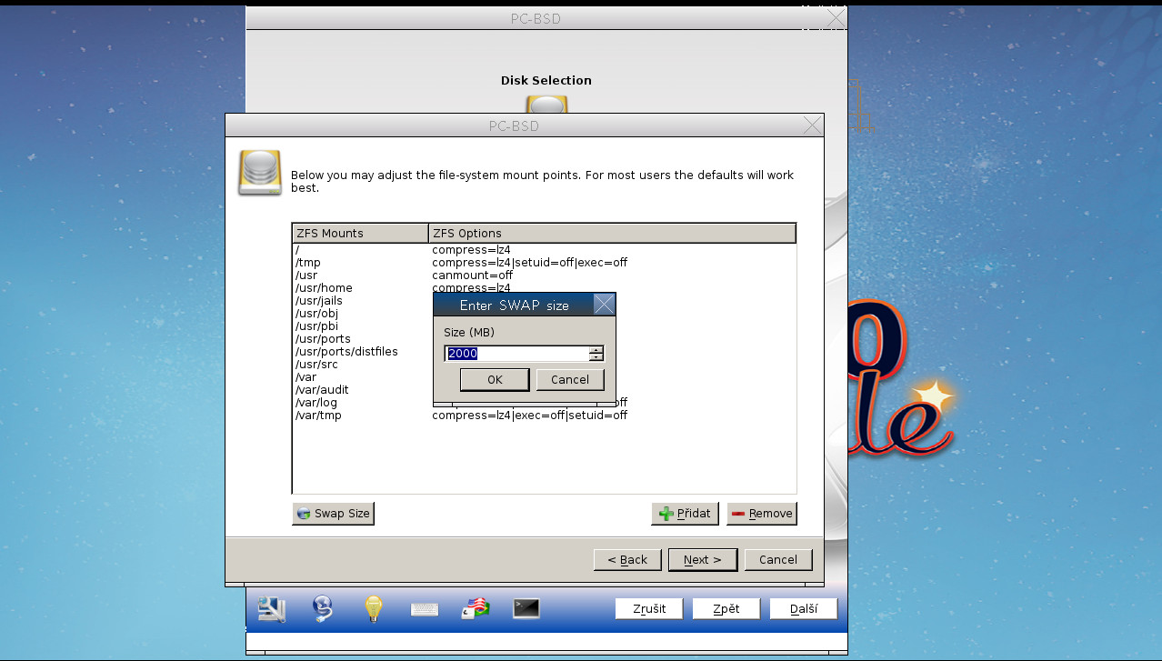 Instalace PC-BSD