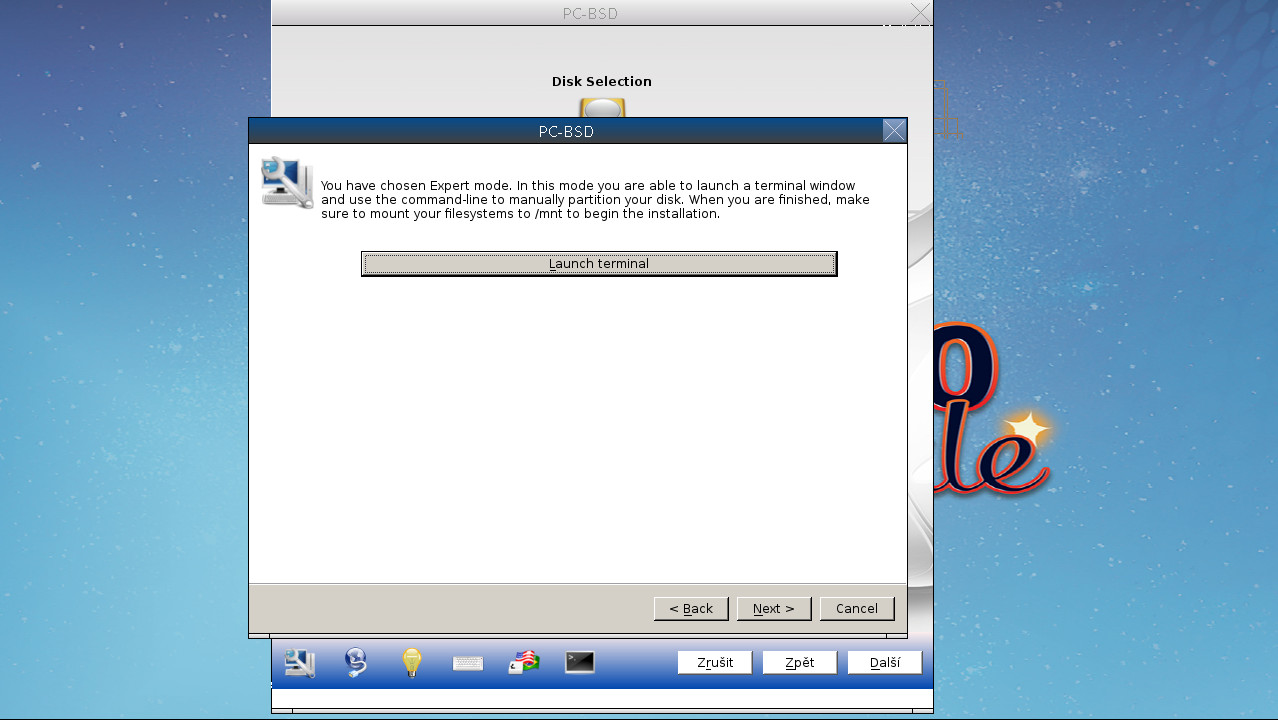 Instalace PC-BSD