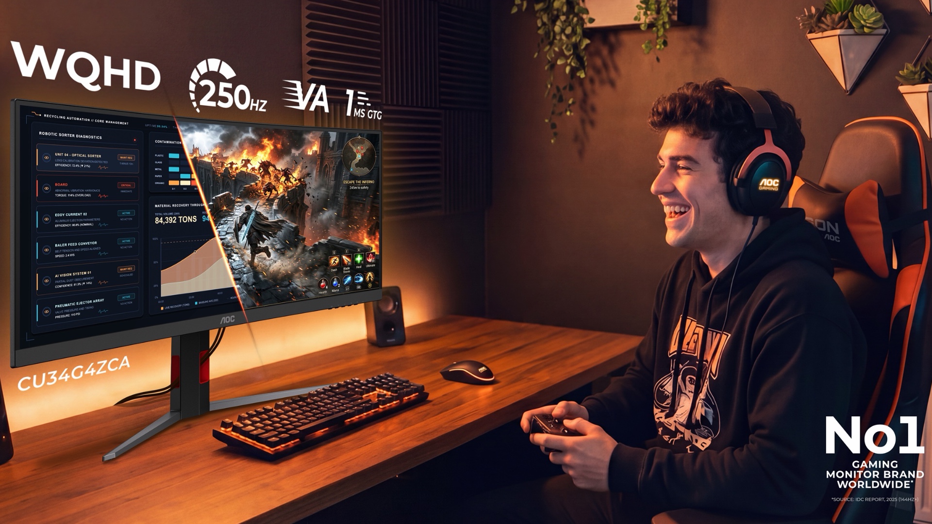 AOC Gaming CU34G4CA a CU34G4ZCA
