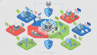 Infografika zobrazující IT investice a digitalizaci vybraných českých institucí (Poslanecká sněmovna, ČSSZ, ČNB, DIA, NKÚ, Senát, Národní knihovna). Každá sekce znázorňuje klíčové projekty, kybernetickou bezpečnost, využití umělé inteligence, personální problémy a závislost na evropských dotacích.

Poslanecká sněmovna: Digitalizace schvalovacích procesů, automatizované přepisovací pracoviště, ochrana před DDoS útoky, využití AI (Microsoft Copilot), žádost o dotace na kybernetickou bezpečnost.
ČSSZ: Centrální systém OneIT, obnova hardwaru, nedostatek IT odborníků, závislost na Ministerstvu práce a sociálních věcí.
ČNB: Modernizace platebního styku, zálohování databází (Oracle), EDR/XDR ochrana, AI pro analýzu dokumentů, příprava na NIS2 a DORA.
DIA: Klíčové registry (ROB, ROS, NIA), projekt