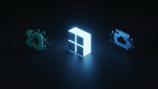 Grafika symbolizující konec samostatných produktů SharePoint a OneDrive, jejichž ikony ustupují do pozadí, zatímco v popředí dominuje logo komplexního balíku Microsoft 365.