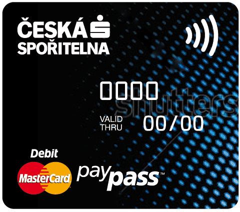 Debetní karta MasterCard PayPass, nálepka