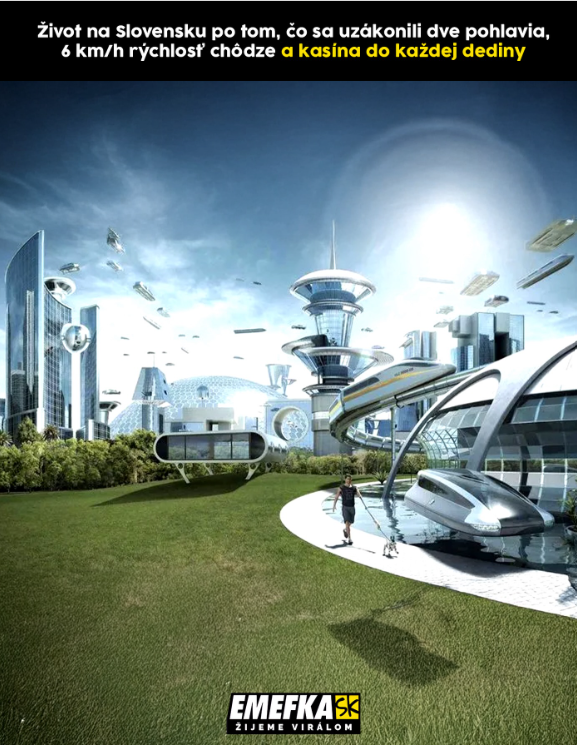 Vtip narážející na zavedení rychlosti chůze na Slovensku