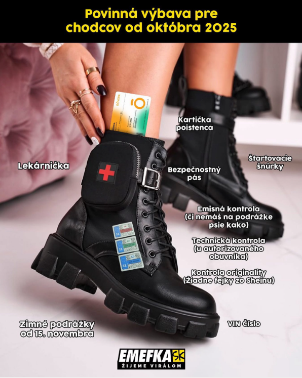 Vtip narážející na zavedení rychlosti chůze na Slovensku