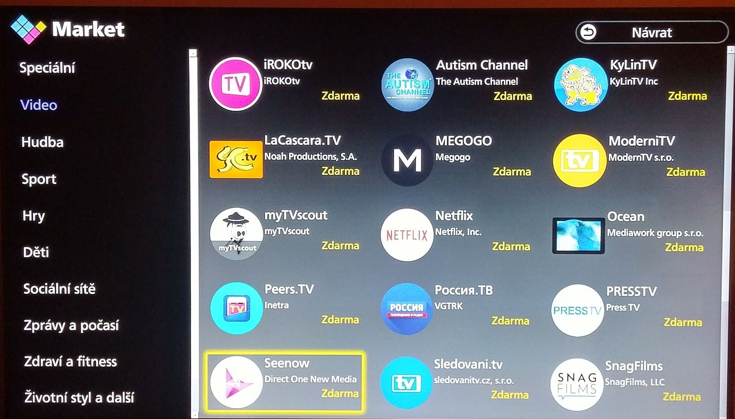 Panasonic TX-65DX900 - APPS, video