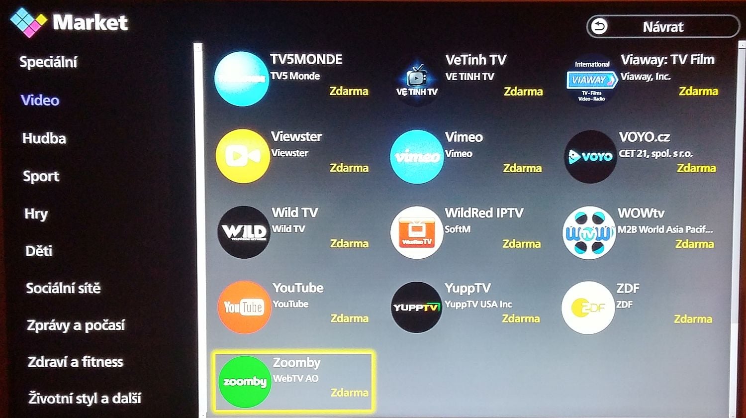 Panasonic TX-65DX900 - APPS, video