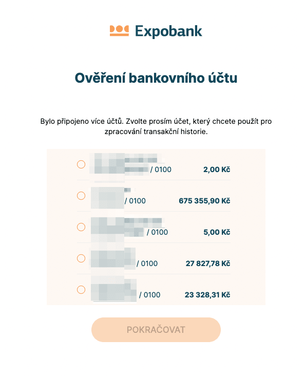 Expobank. Proces žádosti o refinancování je plně digitální a probíhá online.