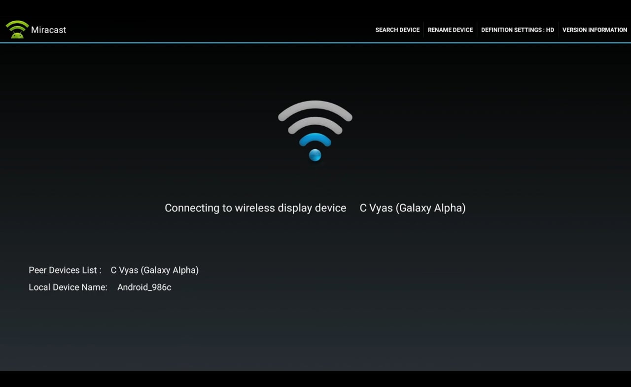 Nastavení AirPlay / DLNA a Miracast